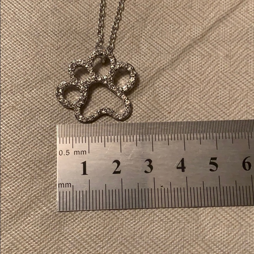 🎉HP🎉RESTOCKED Crystal Paw Print Necklace - Picture 3 of 4